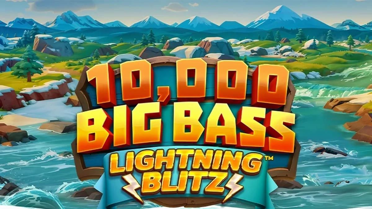 Interface do jogo 10,000 Big Bass Lightning Blitz