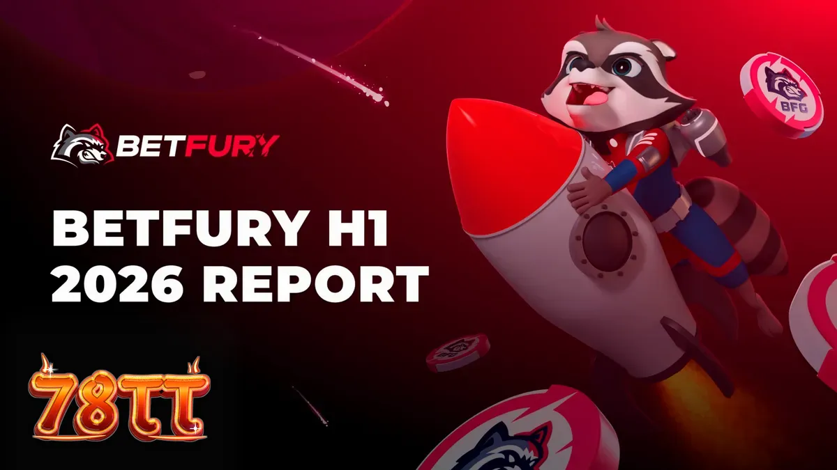 Visão geral da plataforma de jogos BetFury mostrando dados de pagamentos e atividade de jogadores no primeiro semestre de 2026.
